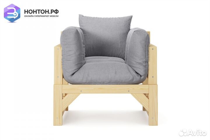 Кресло Амбер светло-серое