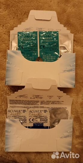 Линзы acuvue oasys двухнедельные -2.5. -1.25
