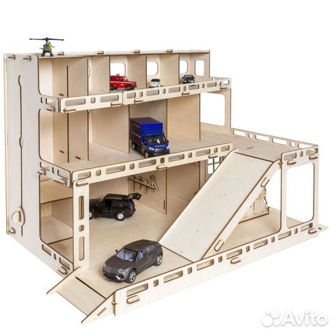 Парковка, Конструктор из дерева, Для машинок, 5+