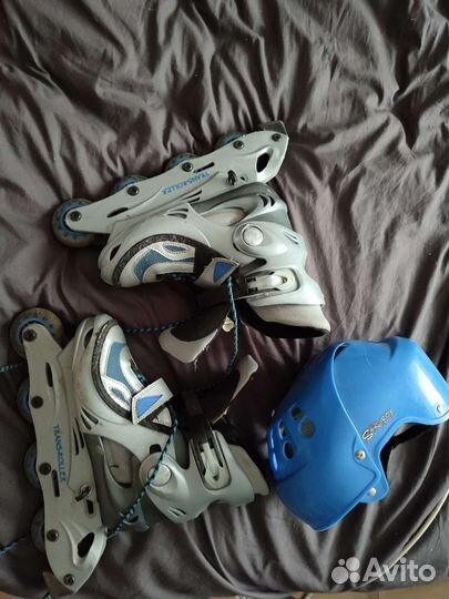 Роликовые коньки детские, раздвижные 34-37