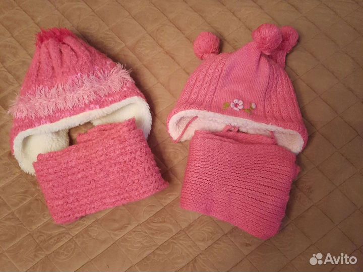 Комплект шапка и шарф для девочки