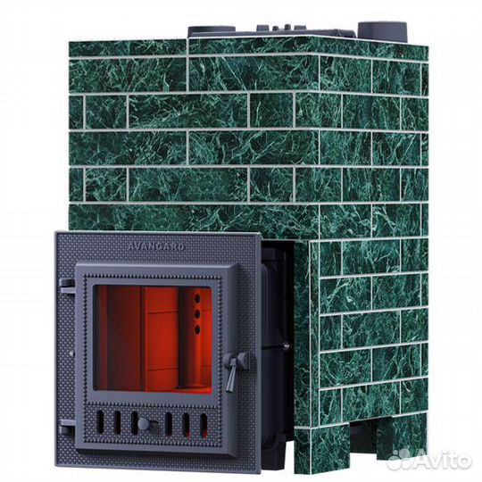 Печь чугунная банная Avangard зк24М Змеевик кирпич