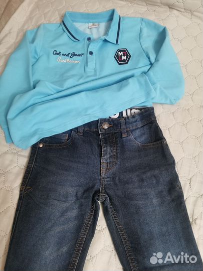 Джинсы, Футболка, Поло, Рубашка 122 р