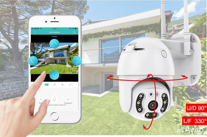 4G видеокамера, 5Mp, Уличная, PTZ, IP