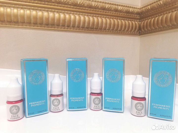 Пигменты для губ и для бровей перманентные face