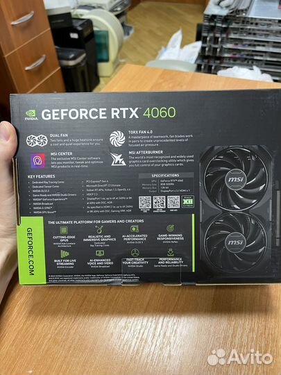 Видеокарта nvidia geforce rtx 4060 MSI Ventus 2X B