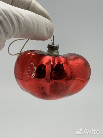 Елочные игрушки СССР большой помидор (1146)