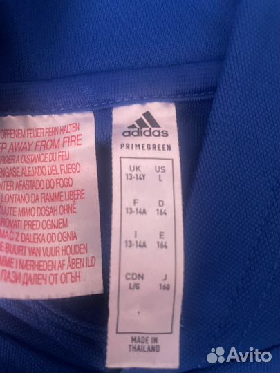 Кофта с капюшоном adidas синяя оригинал