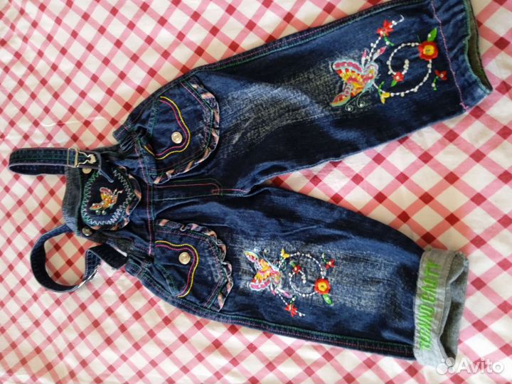 Джинсовый комбинезон для девочки