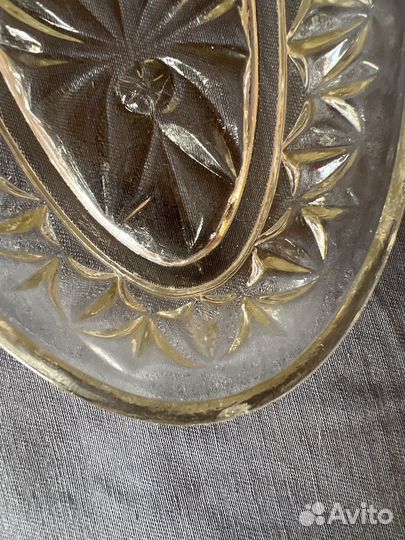 Селедочница СССР цветное стекло