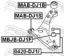 Сайлентблок MAB-DJ1B MAB-DJ1B Febest