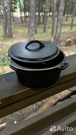 Казан с крышкой чугун