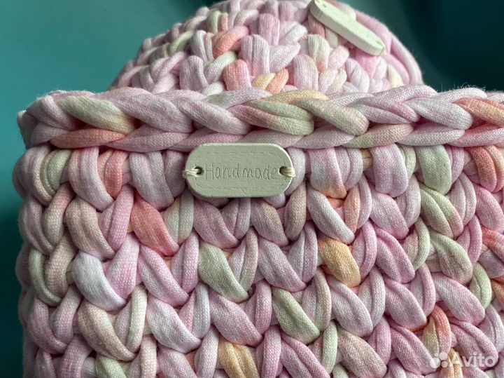 Трикотажная корзинка, интерьерная корзина