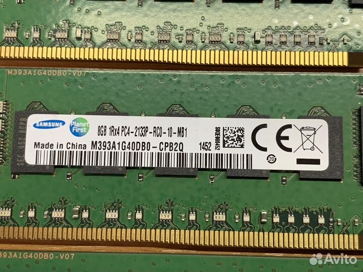 Серверная память 8GB DDR4 2133MHz ECC REG Samsung