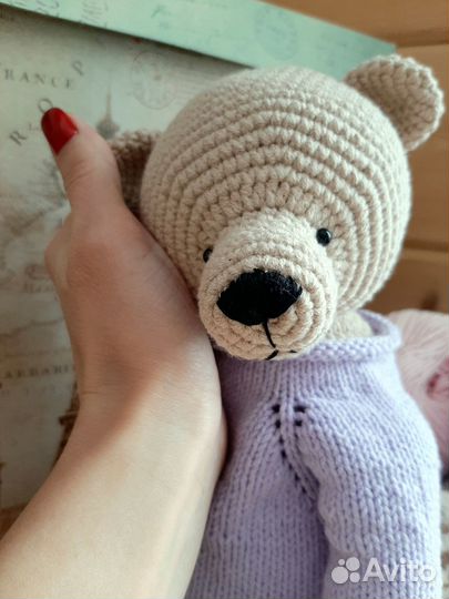 Вязаные игрушки. Мишка