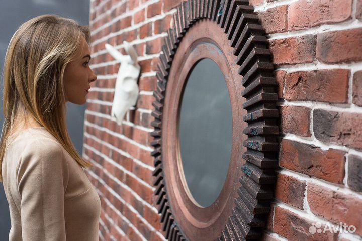 Зеркало Worn Gear in a Wooden Frame