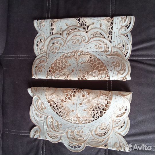 Салфетка, дорожка тканевая,вышивка ришелье
