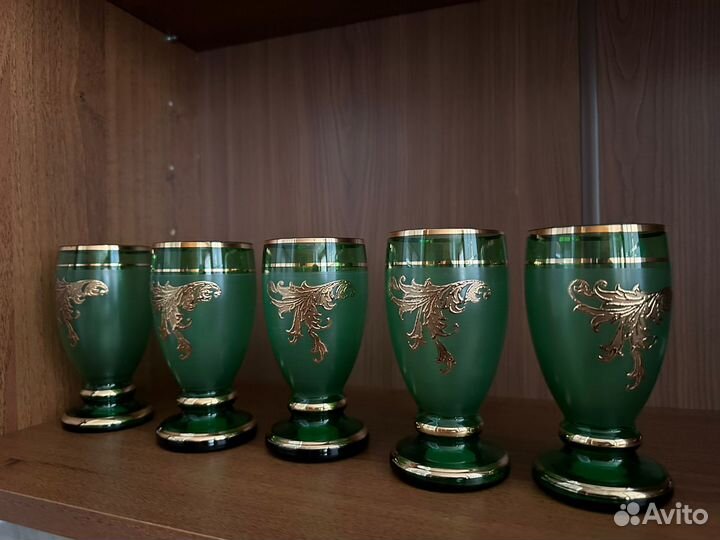 Кувшин со стаканами богемия