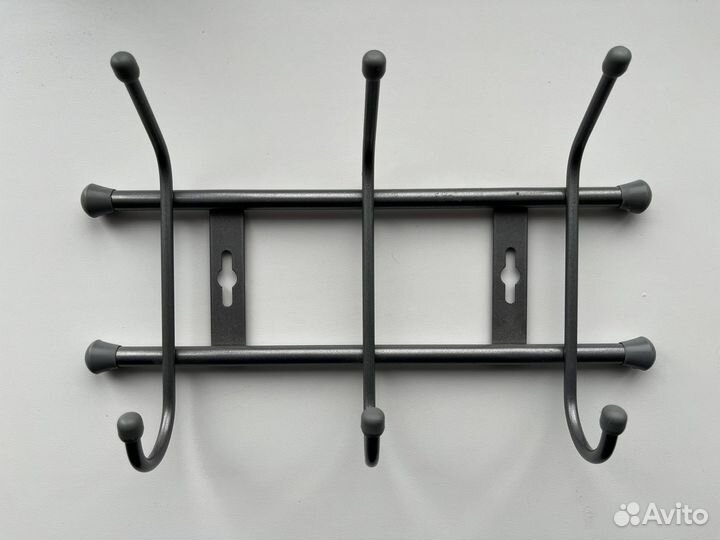Вешалка настенная металлическая и 2 крючка