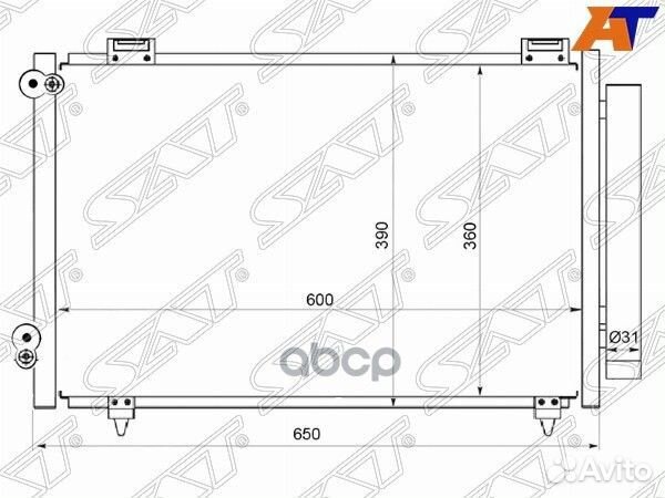 Радиатор кондиционера Toyota Avensis (T250) 03