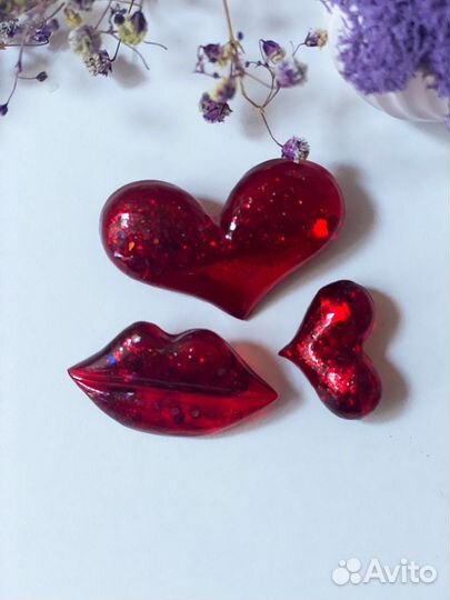 Magic Брошь «Сердце и Губки» ручная работа