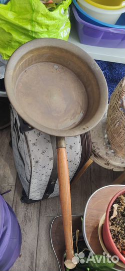 Таз медный с ручкой для варки варенья