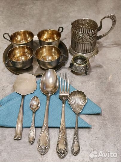 Солонка мельхиор (антиквариат)