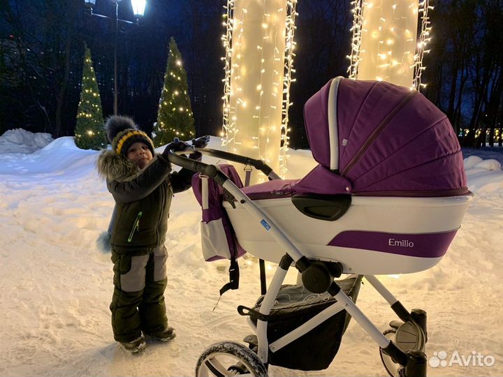 Коляска 2 в 1 эко кожа