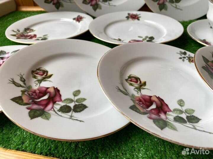 Сервиз столовый СССР Чехословакия Роза 1978 год