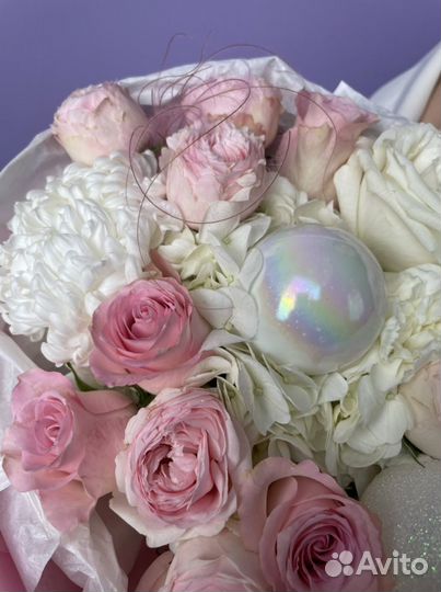 Букет цветов «Нежная зимняя палитра»