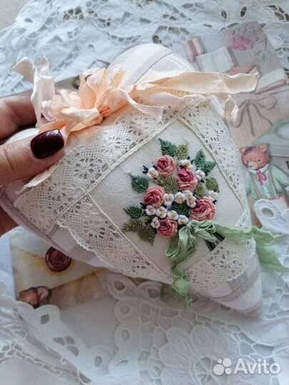 Текстильной сердечко