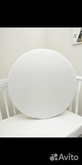 Матрас круглый с наматрасником и двумя простынями