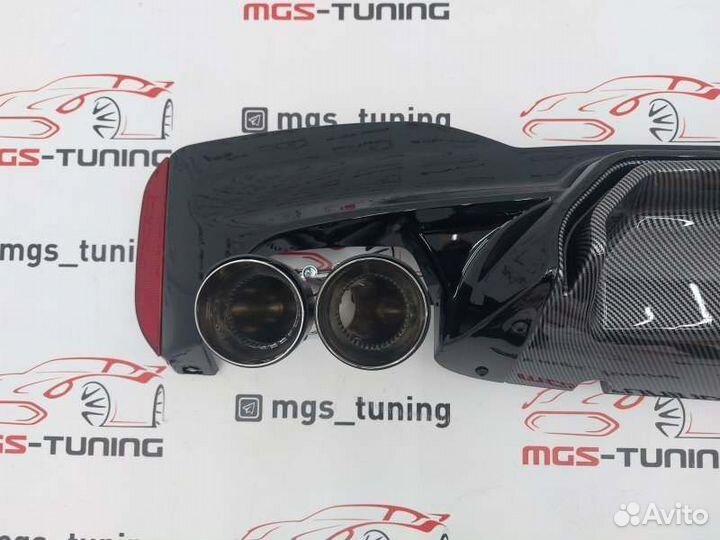 Диффузор G30 M5 CS под карбон LED стоп + Akrapovic