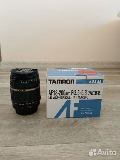 Объектив tamron 18 200 mm F 3,5-6,3 XR
