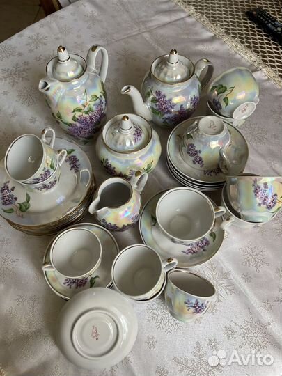 Чайно кофейный сервиз сирень, отдельные предметы