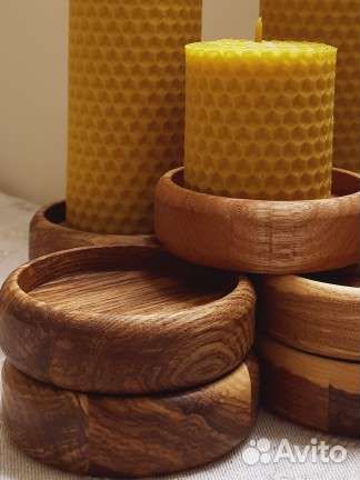 Подставка подсвечник деревянный