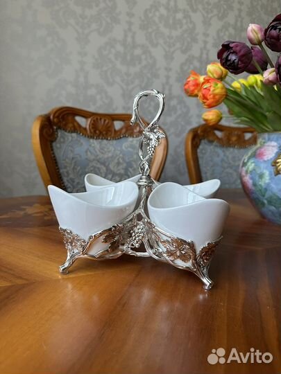 Менажница фарфор, набор для специй