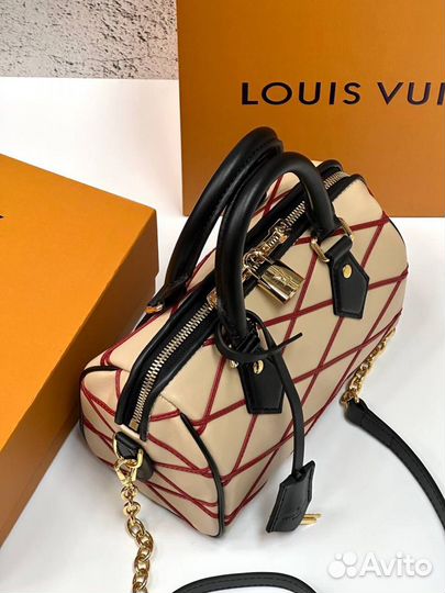 Louis vuitton сумка Speedy 25 с полосками