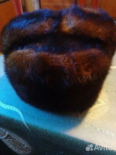 Норковая шапка мужская бу