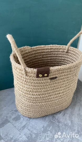 Корзинка из джута для хранения большая