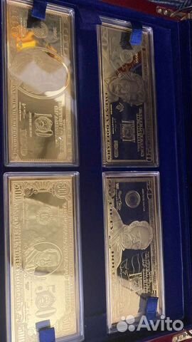 Коллекция американских банкнот позолот 4шт(16унц) объявление продам
