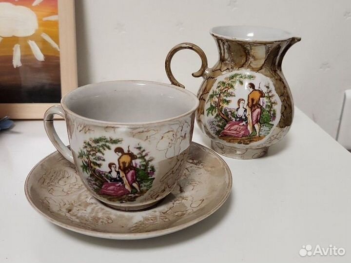 Сервиз чайный чайная пара и молочник