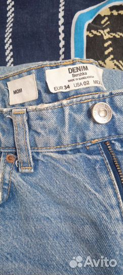 Джинсы bershka mom 34
