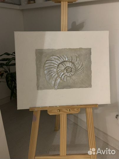 Интерьерная картина ракушка аммониты 40/50