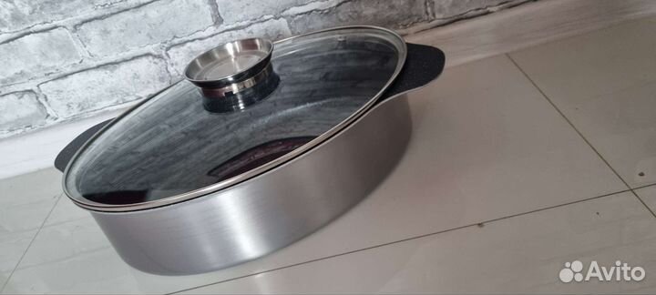 Овальная кастрюля утятница Delimano