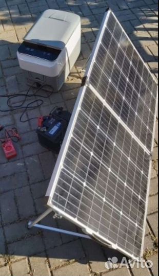 Солнечная раскладная панель Dokio 200w с упорами