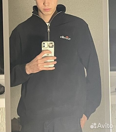 Кофта полузамок ellesse черная