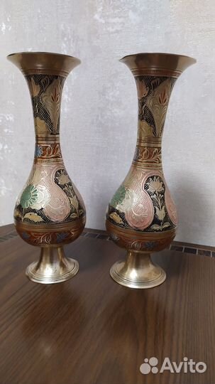 Вазы латунные, Индия