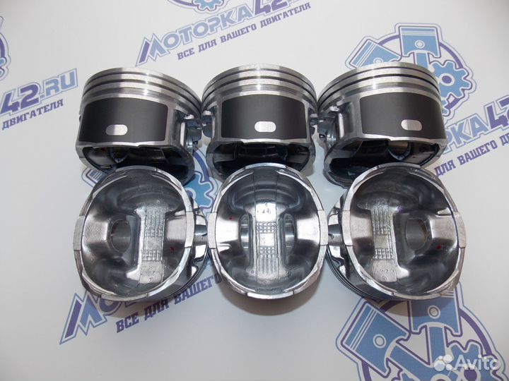 Поршни + кольца к-кт 6шт ремонт +0,50 mazda GY-DE