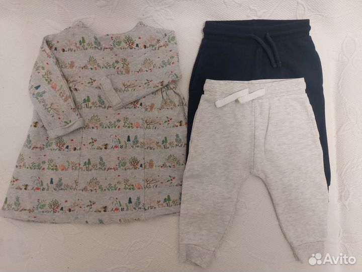 Детские вещи пакетом 9-12, 74-80 комбинезон лонг